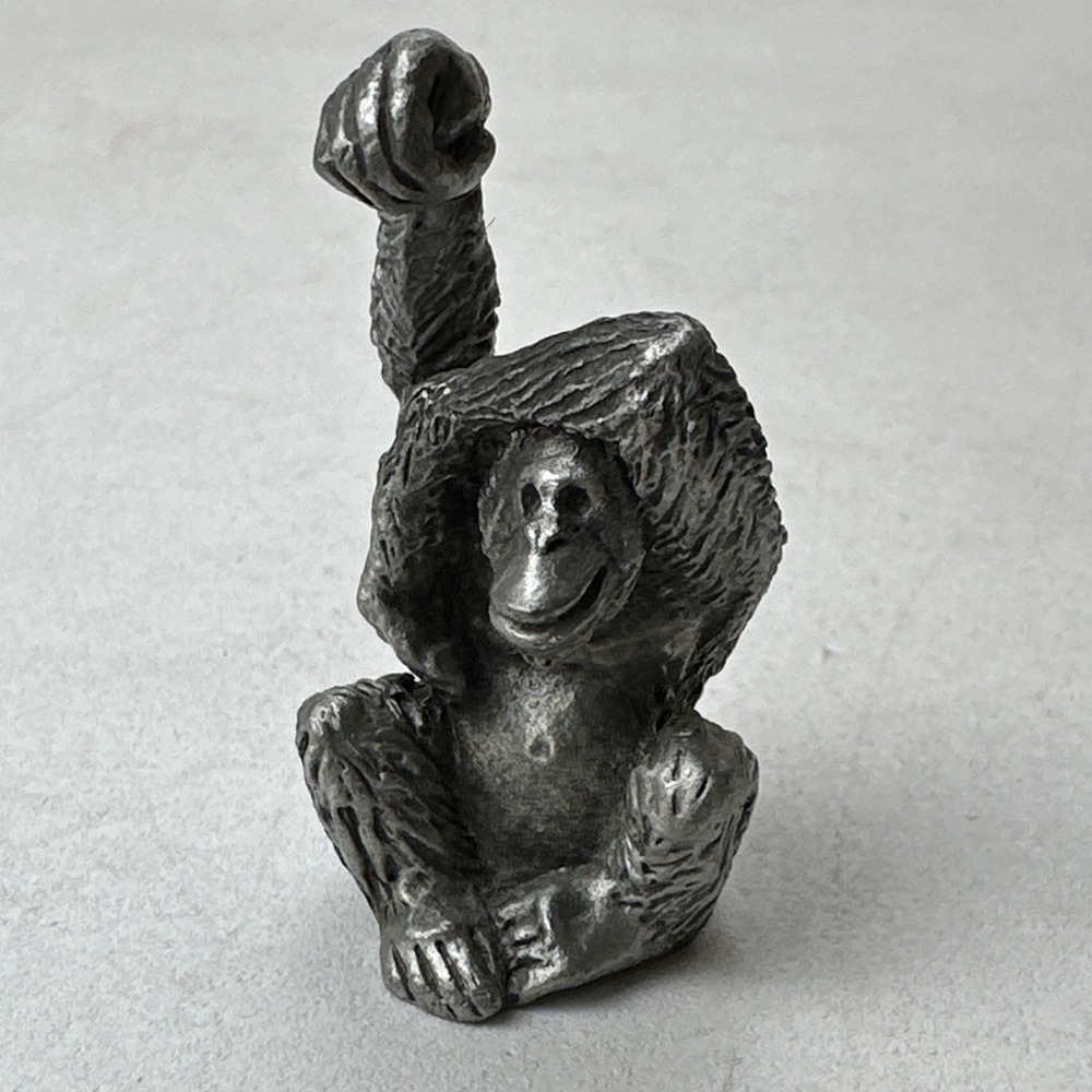 Vintage 1991 Hudson Fine Pewter Noah's Ark Orangutan Figure Sculpture 5807 USA